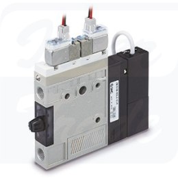 [ZM073HF-K5LOZ-E55CL-Q] ZM, Generator podciśnienia dwustopniowy z zaworami sterującymi i przekaźnikiem podciśnienia